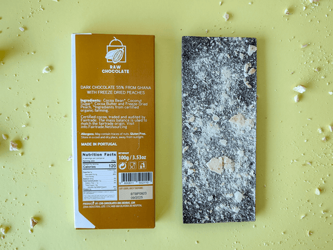 Handcrafted Organic 55% Cacao Chocolate Bar with Freeze-dried Fruit - PACK OF 2